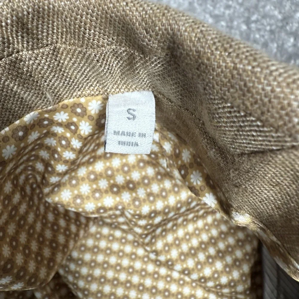 Murano Baird McNutt Blazer Men's Small Beige 100% Linen Jacket Sport Coat
